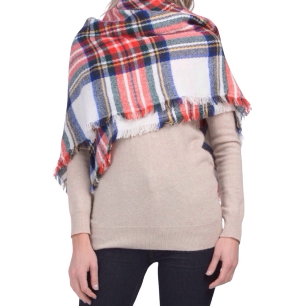 Capelli New York “Country Plaid” Triangle Scarf (NWT) (Size: OSFM)